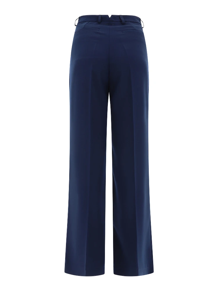 Tailored trousers with pressed crease alternative