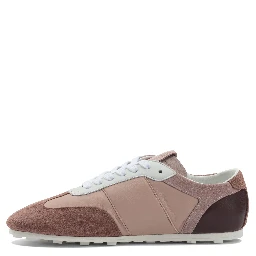 Leather sneaker with logo