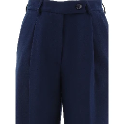 Tailored trousers with pressed crease