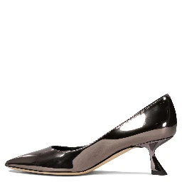 Pumps in mirror effect leather