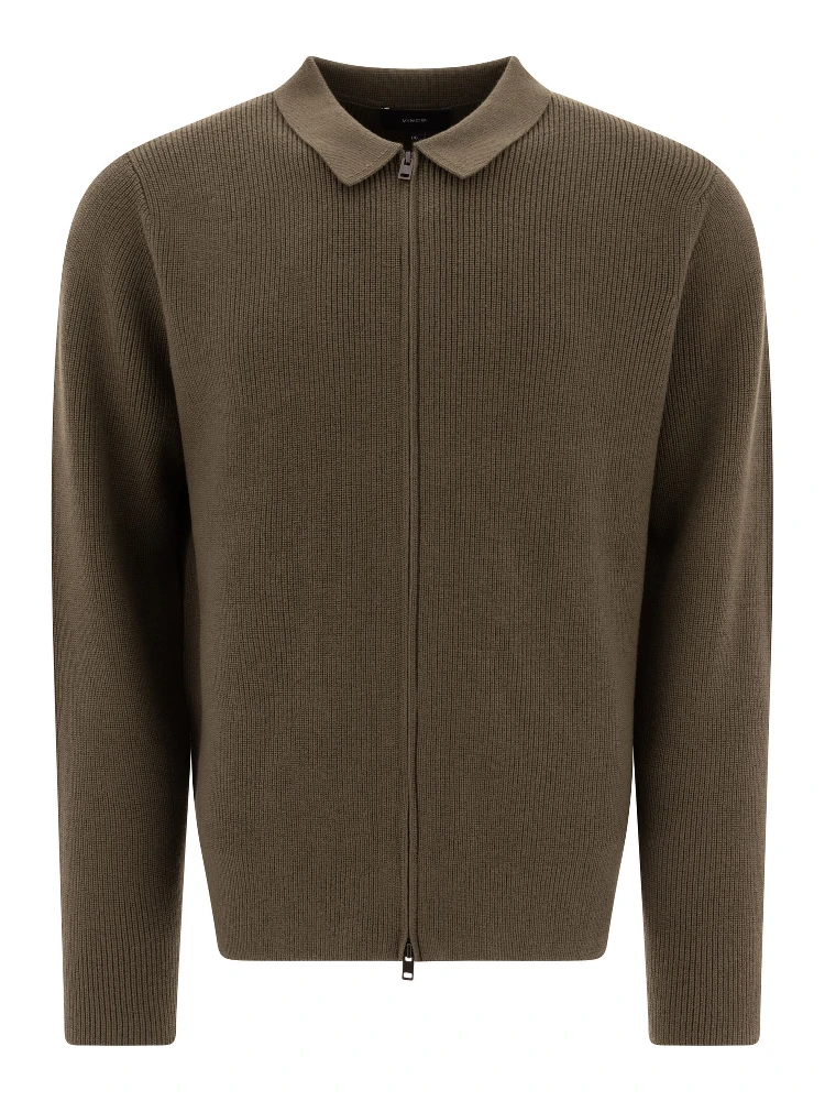 Wool blend cardigan