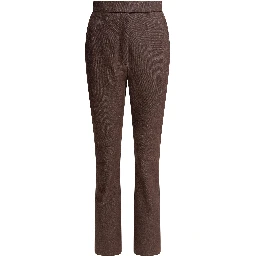Denim-effect cotton trousers