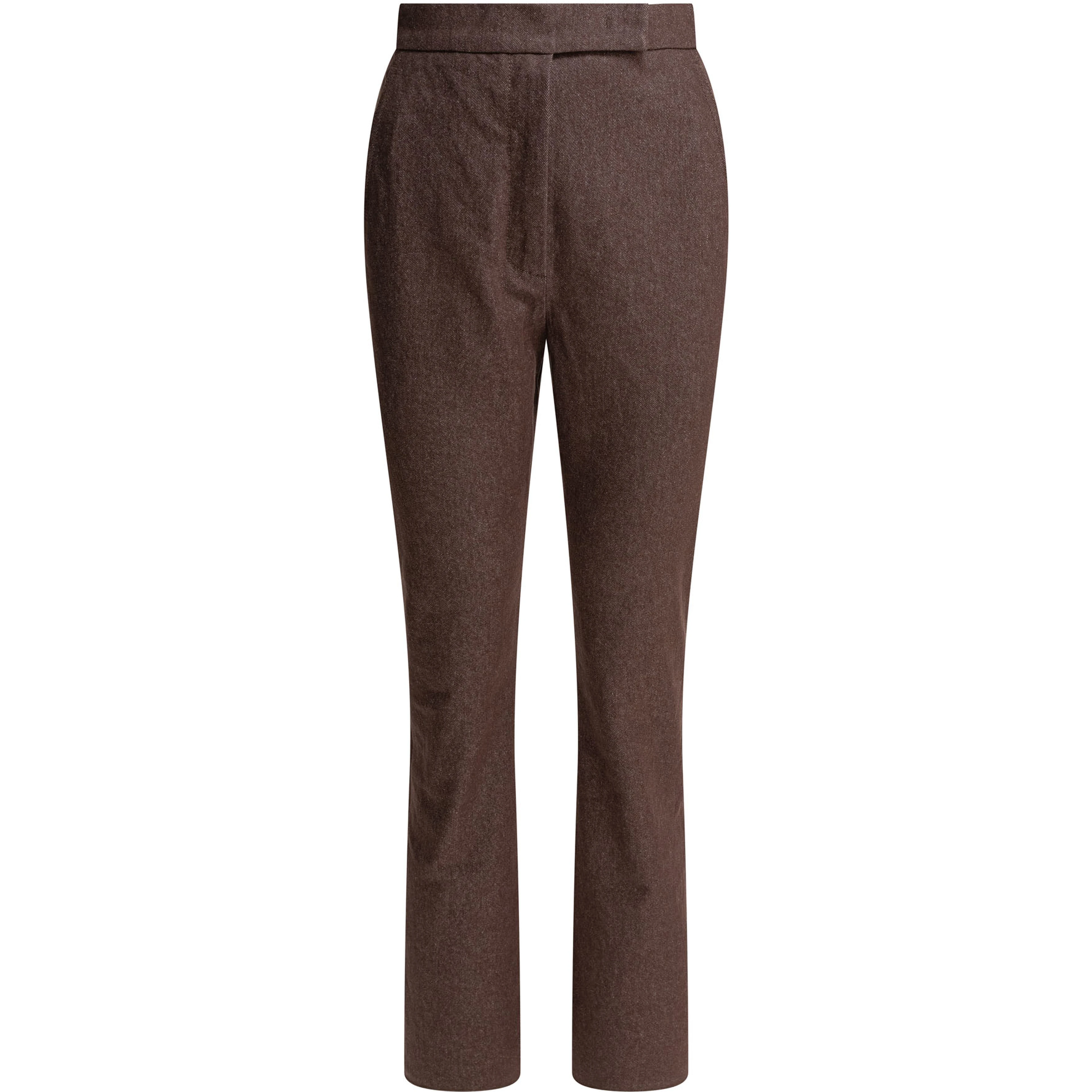 Denim-effect cotton trousers