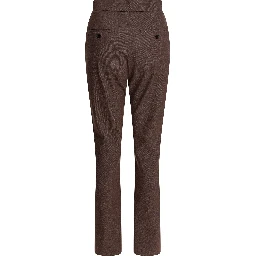 Denim-effect cotton trousers