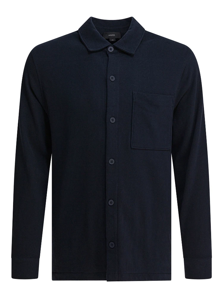 Cotton suede overshirt jacket