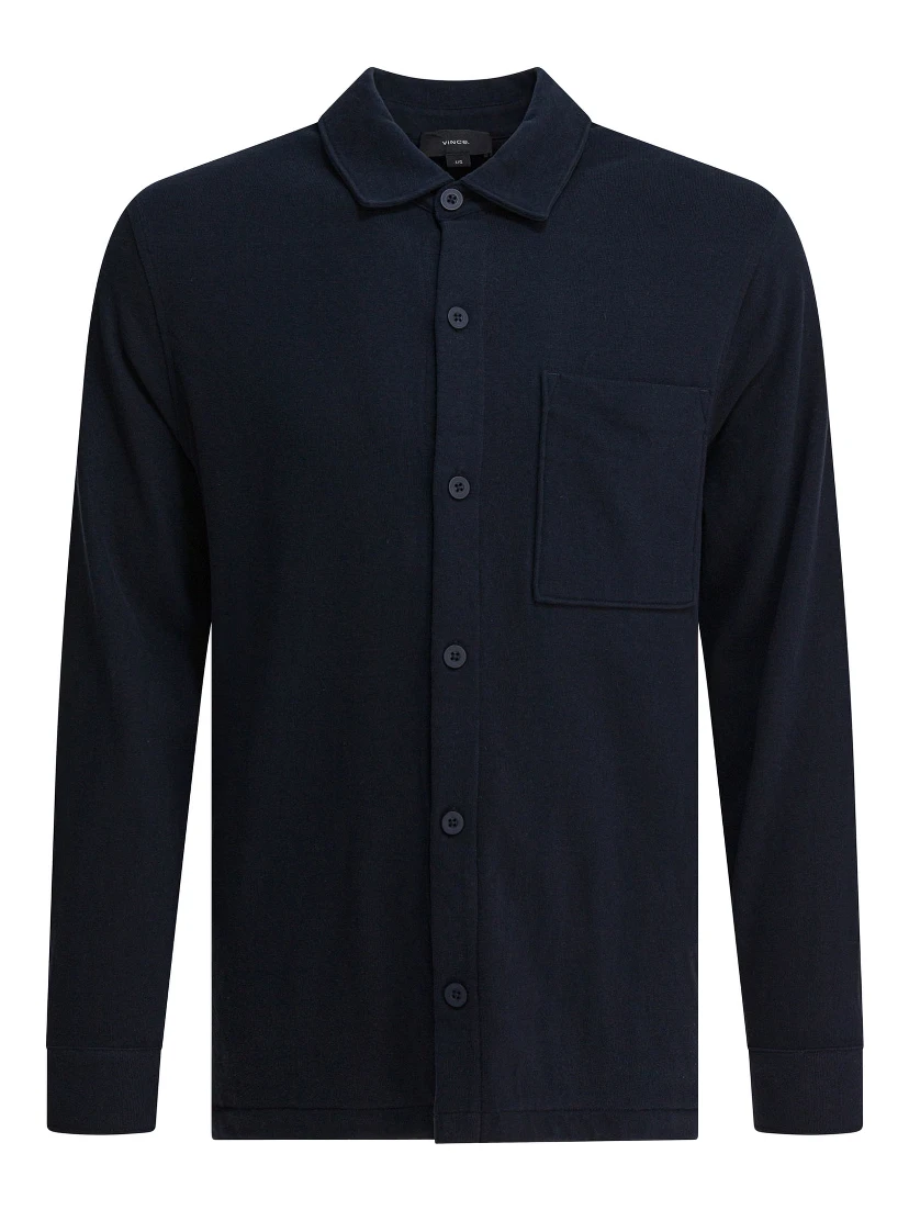 Cotton suede overshirt jacket