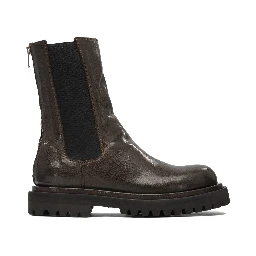 "Wisal DD 122" zippered ankle boots.