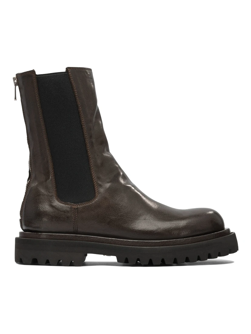 "Wisal DD 122" zippered ankle boots.