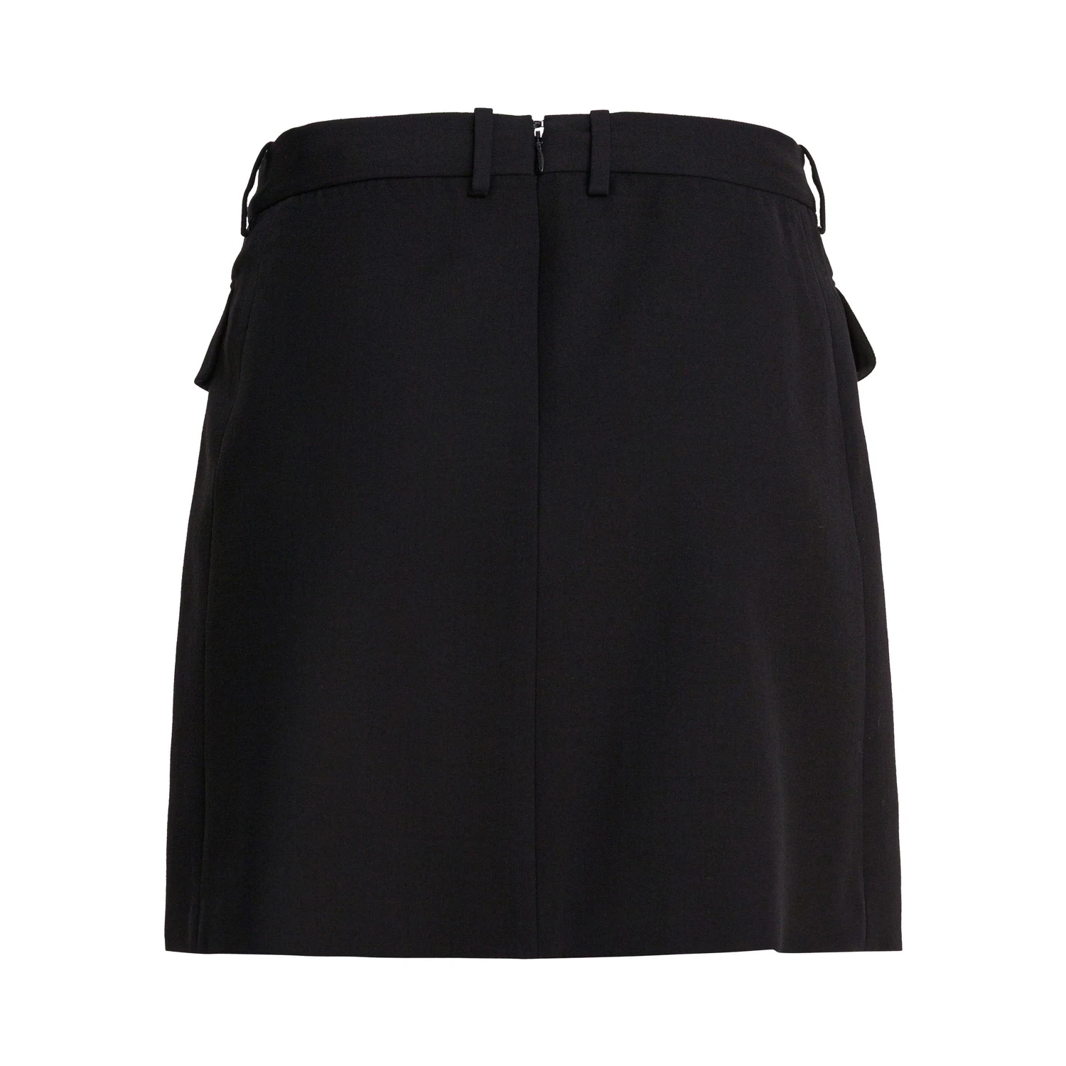 Viscose and wool twill miniskirt