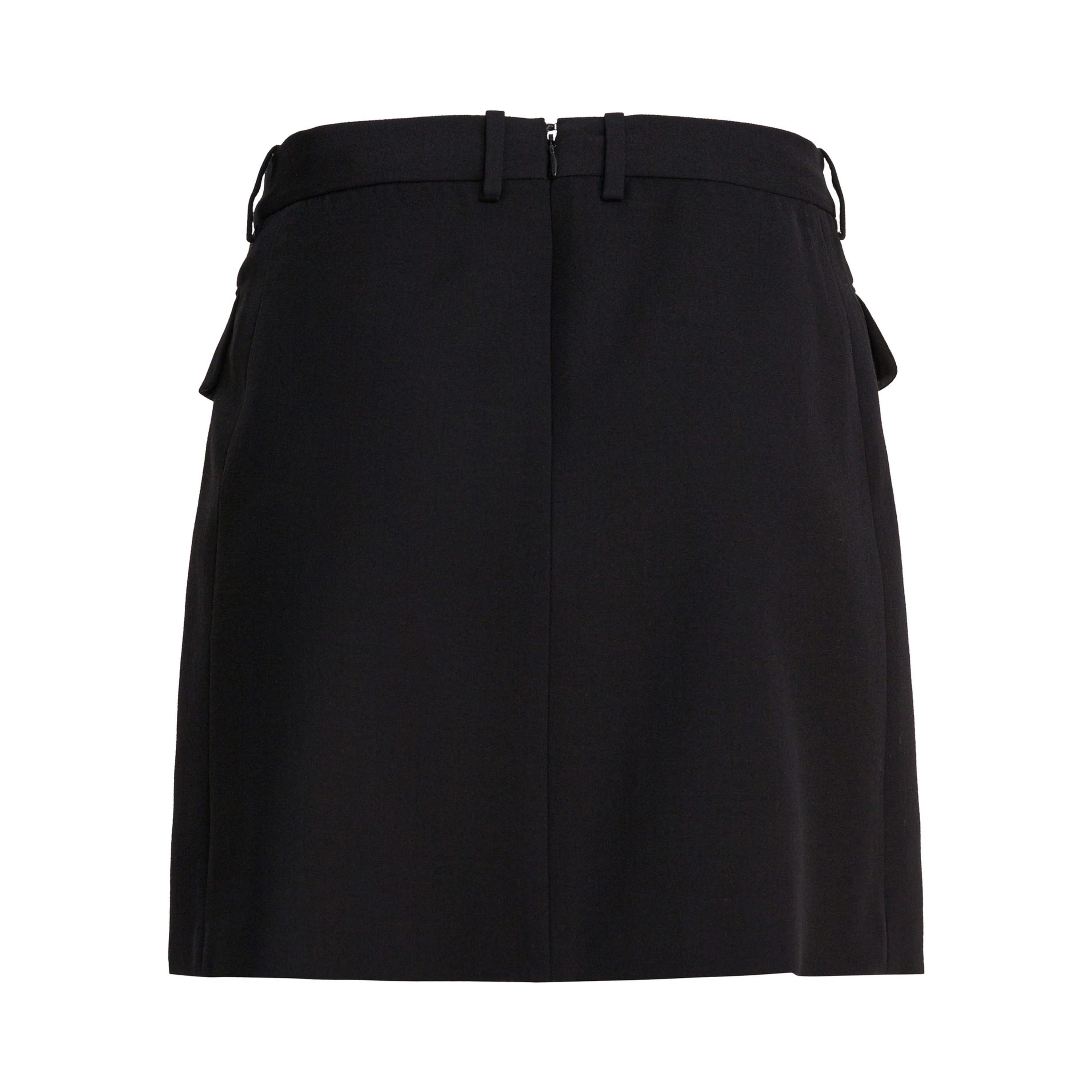 Viscose and wool twill miniskirt