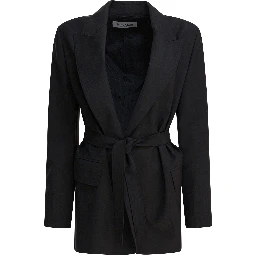 Wool canvas blazer