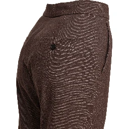 Denim-effect cotton trousers