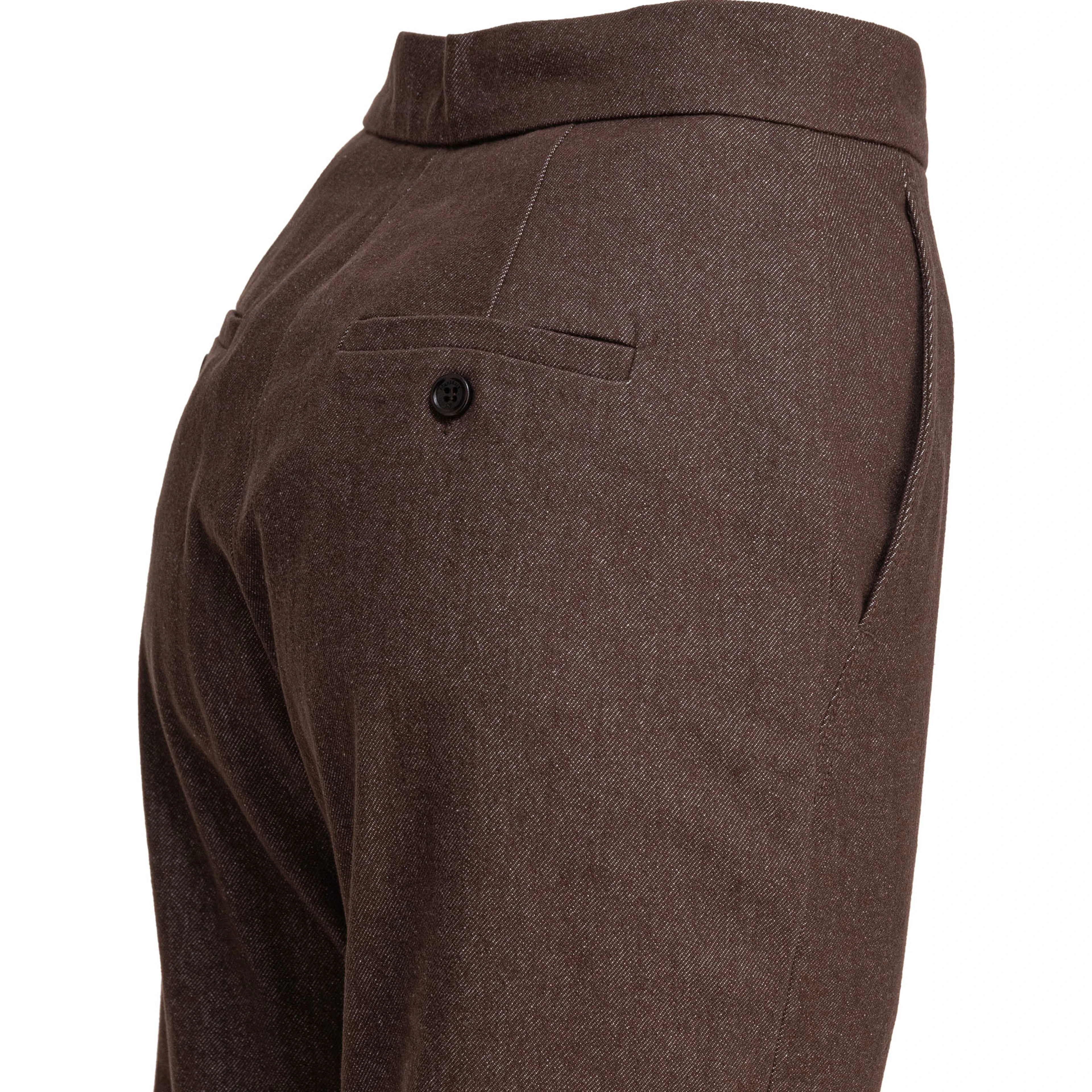 Denim-effect cotton trousers