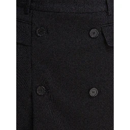 Viscose and wool twill miniskirt