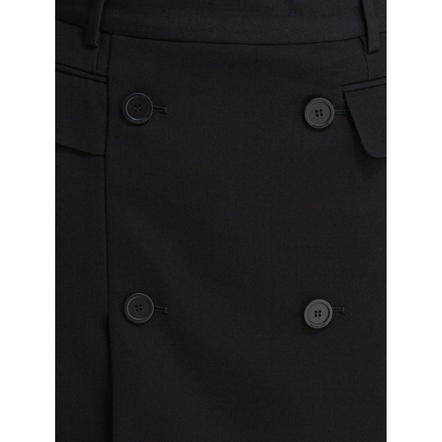 Viscose and wool twill miniskirt