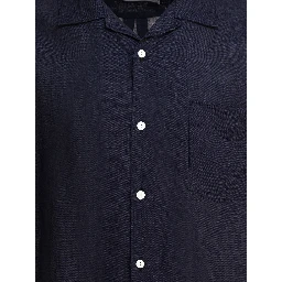"Voyager" oxford linen shirt