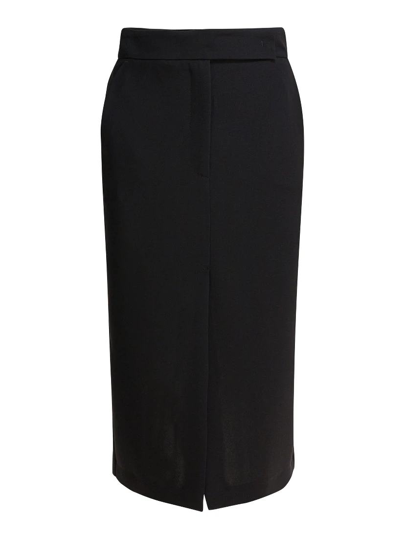 Midi skirt with double slit