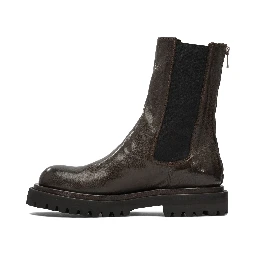 "Wisal DD 122" zippered ankle boots.