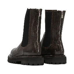 "Wisal DD 122" zippered ankle boots.