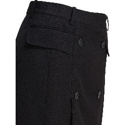 Viscose and wool twill miniskirt
