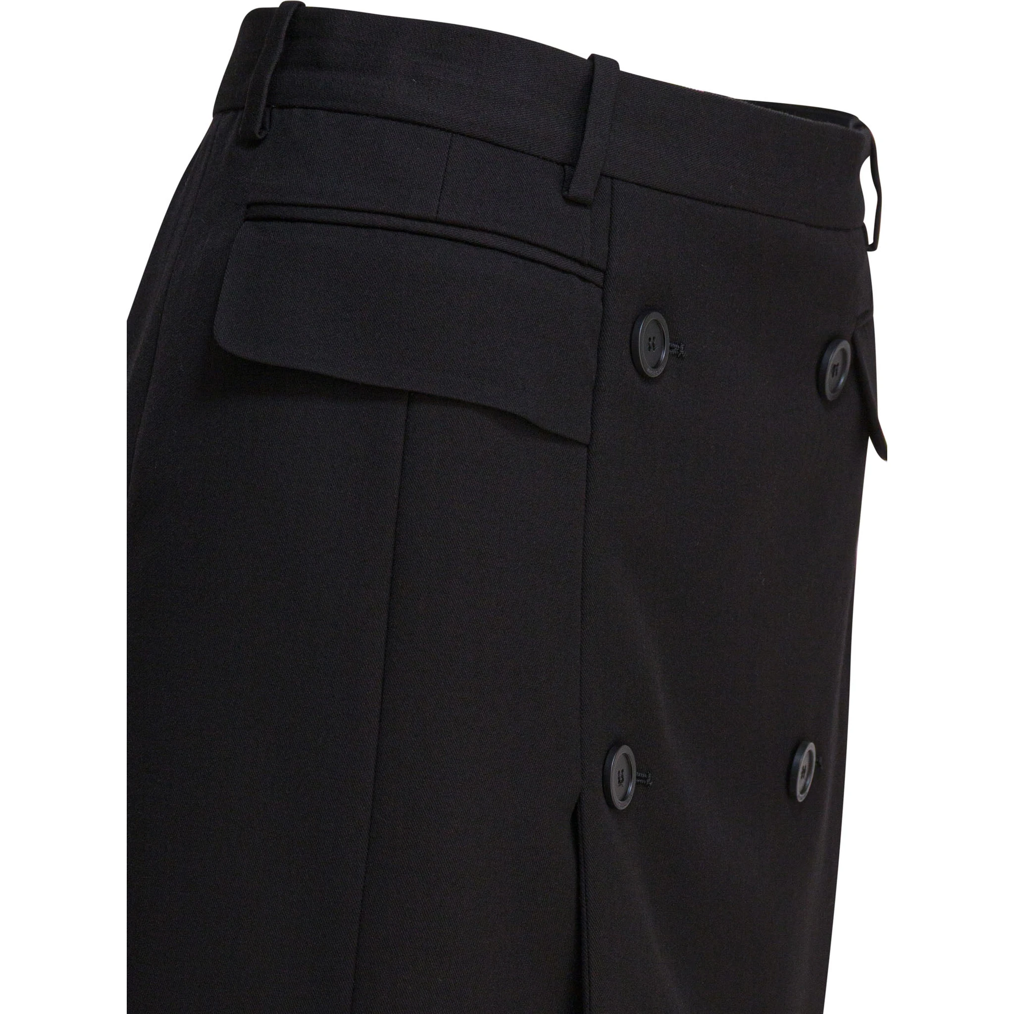 Viscose and wool twill miniskirt