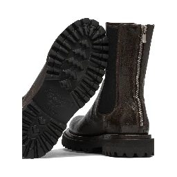 "Wisal DD 122" zippered ankle boots.