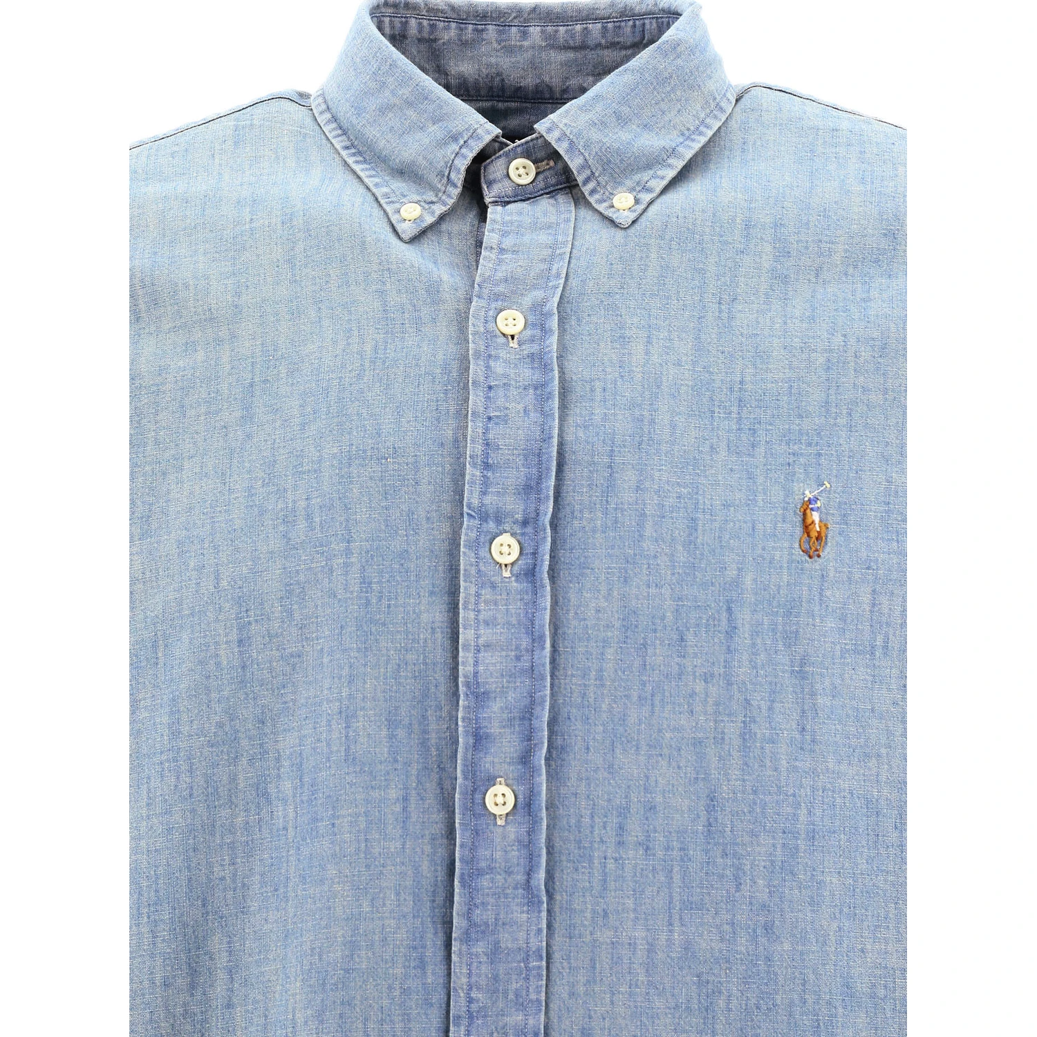 Custom-fit chambray shirt