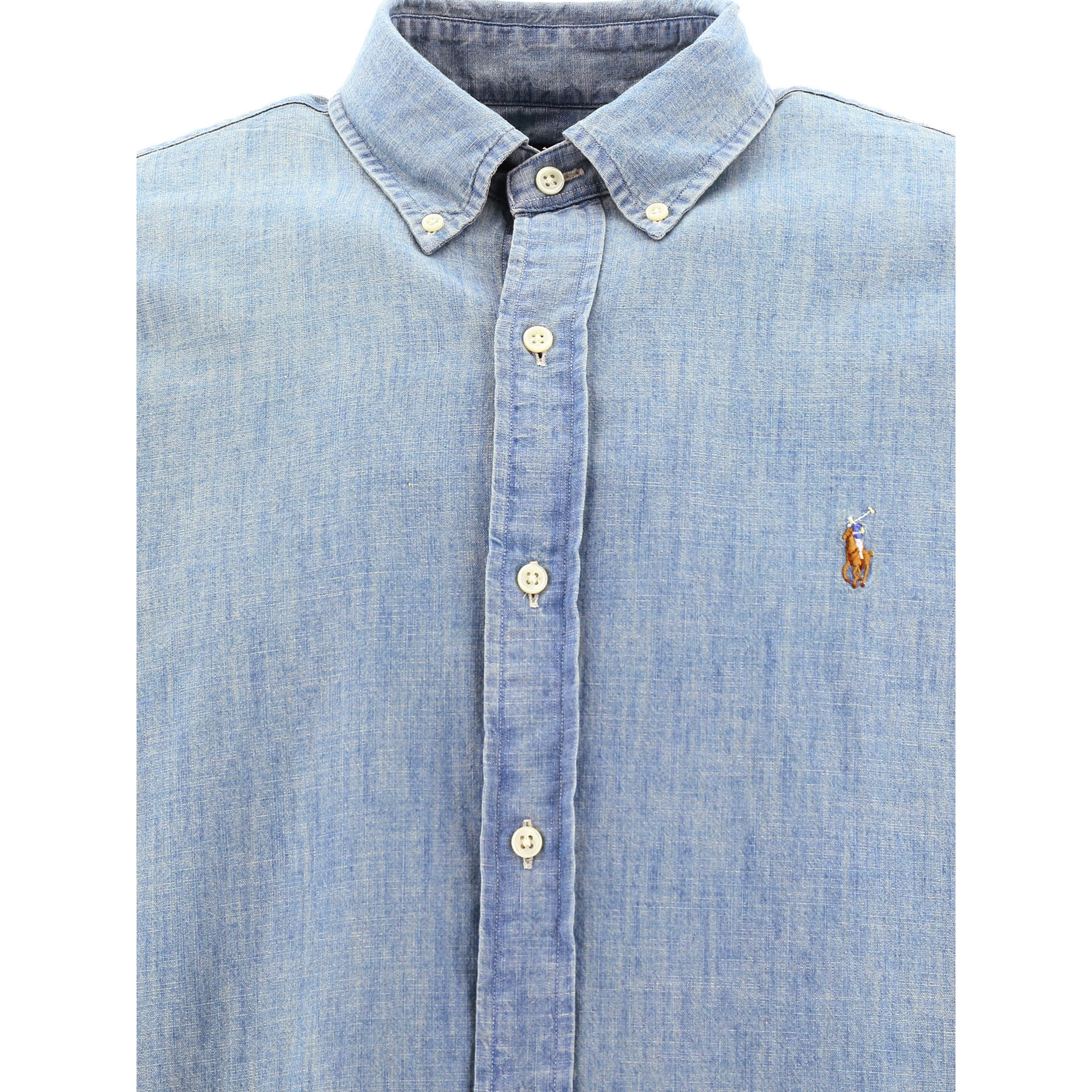 Custom-fit chambray shirt