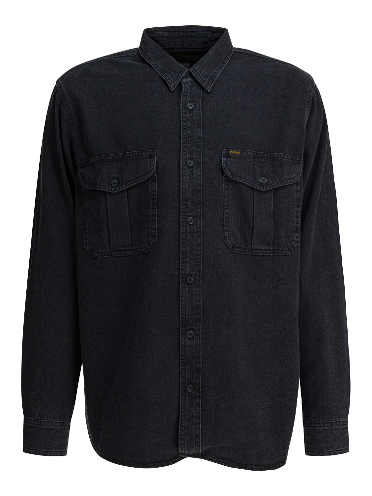 Denim overshirt jacket