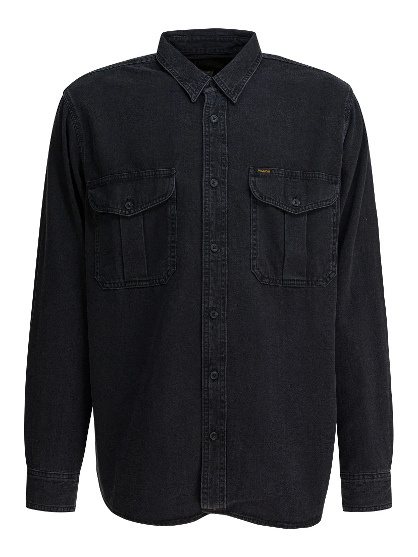 Denim overshirt jacket
