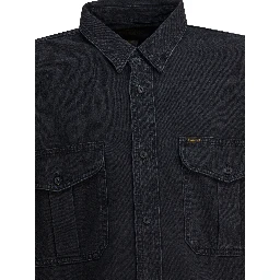 Denim overshirt jacket