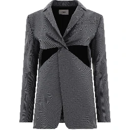 "Twisted Cut-Out" Tailored Jacket