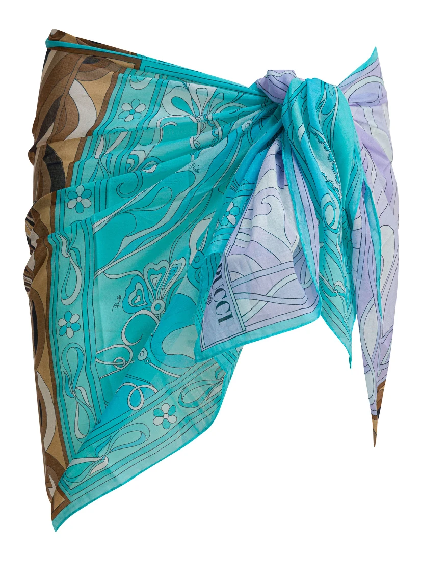 Pareo with three iconic prints