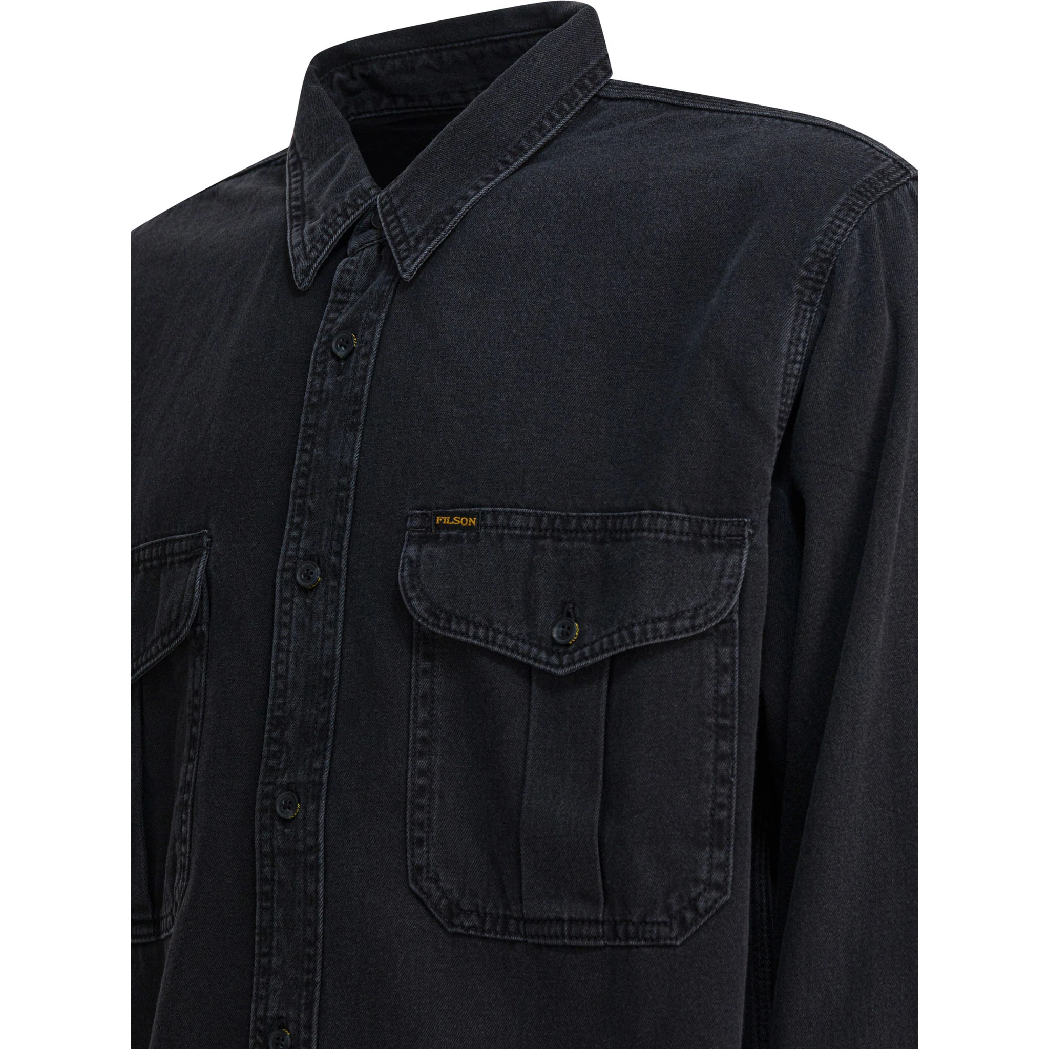Denim overshirt jacket