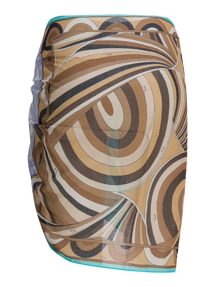 Pareo with three iconic prints alternative