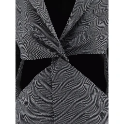 "Twisted Cut-Out" Tailored Jacket