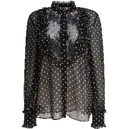 Silk long-sleeved shirt