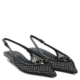 Pointed slingback ballet flats 20 mm