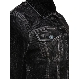 Denim jacket with laces