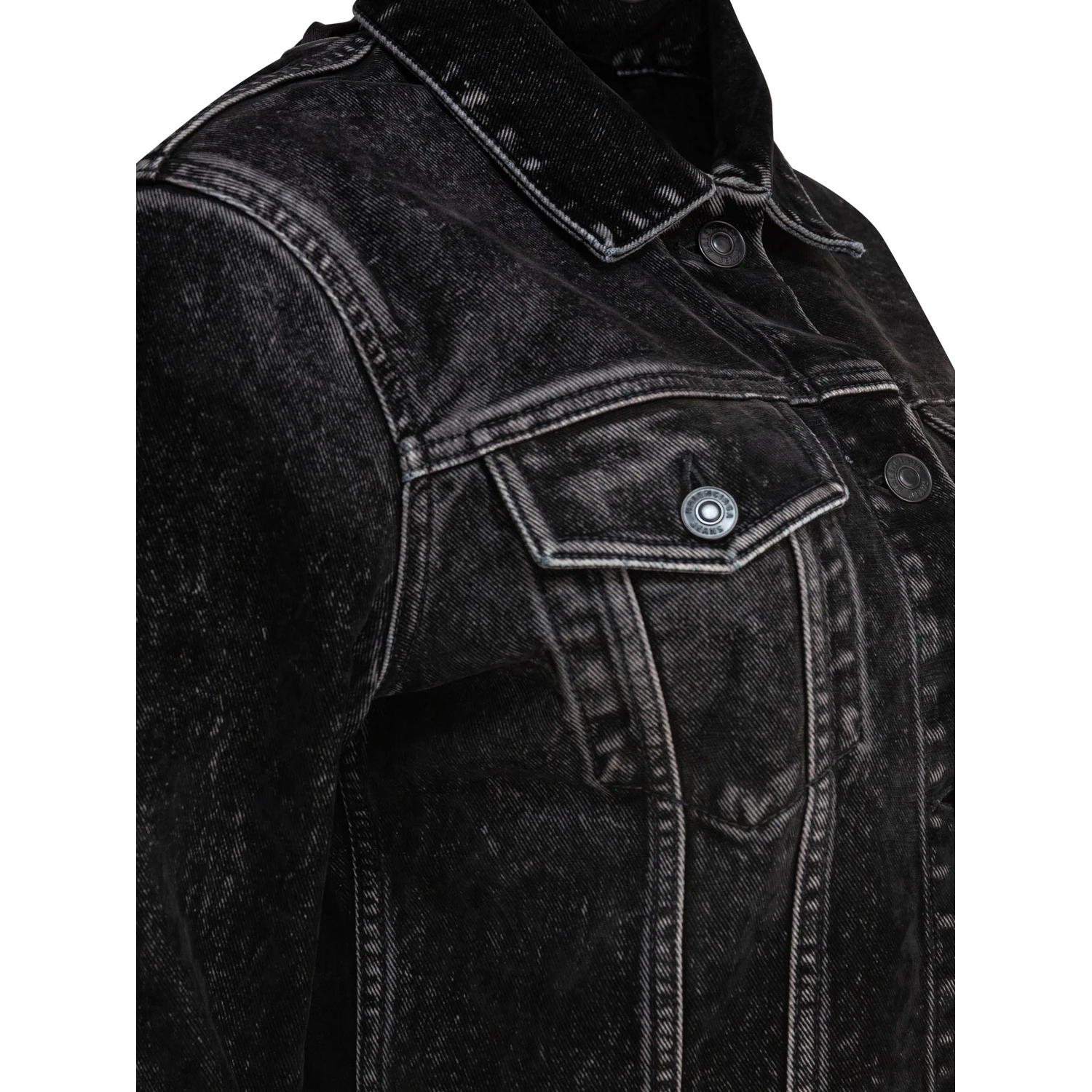 Denim jacket with laces