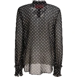 Silk long-sleeved shirt