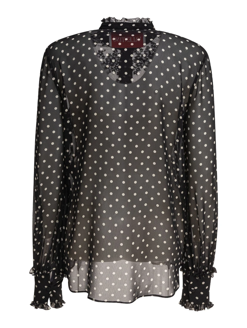 Silk long-sleeved shirt