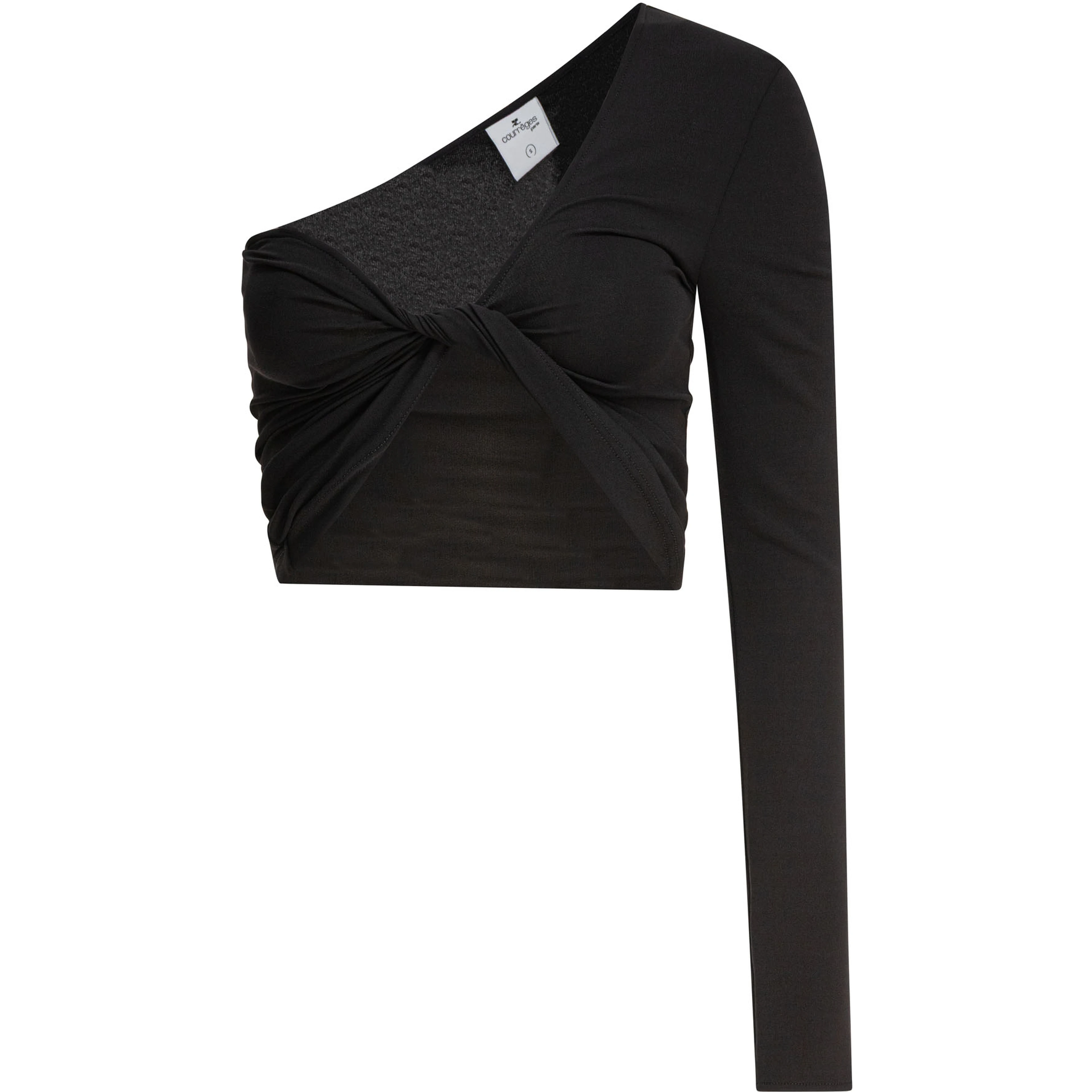 One-shoulder crop-top