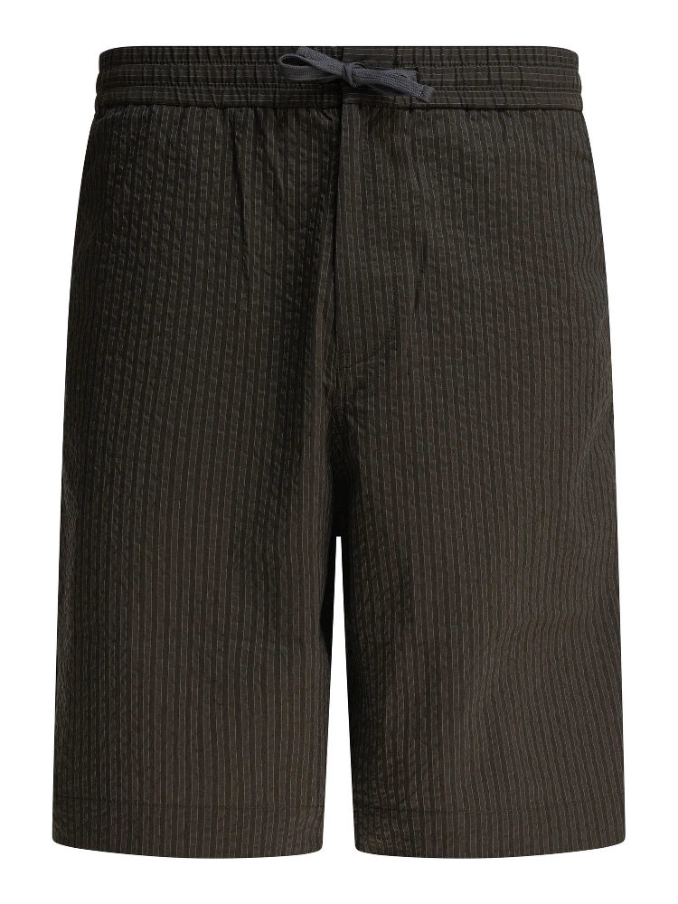 Striped seersucker shorts