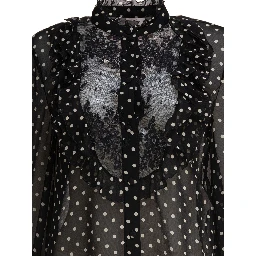 Silk long-sleeved shirt