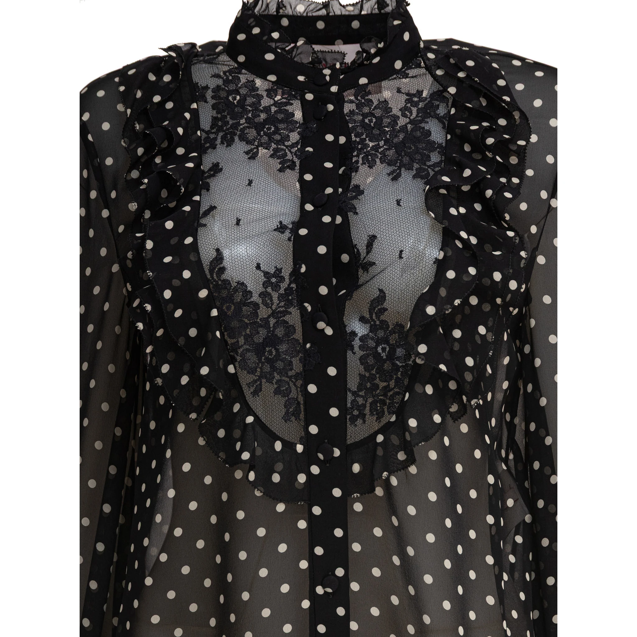 Silk long-sleeved shirt