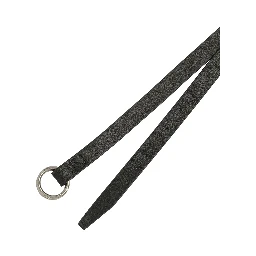 Leather belt with double ring