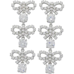 Drop earrings with bows