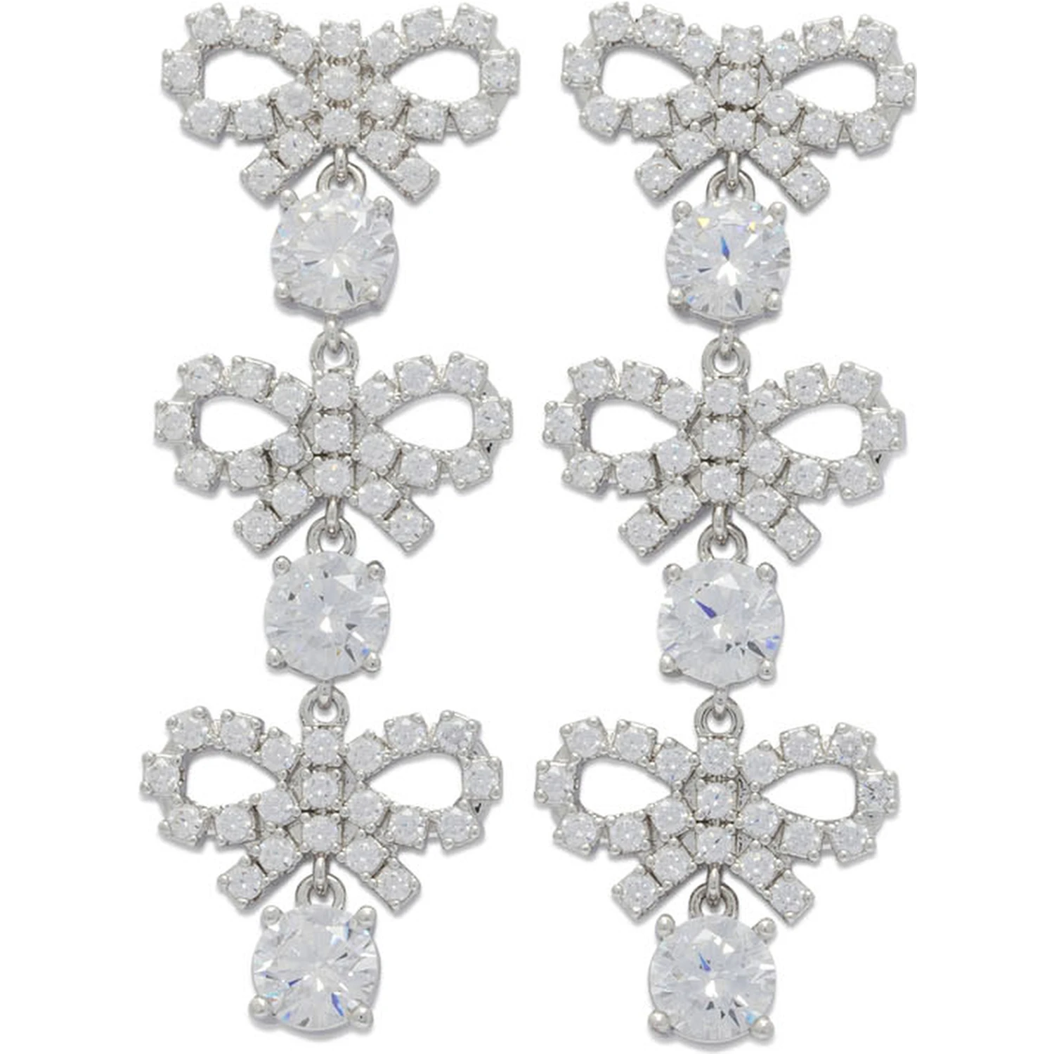 Drop earrings with bows