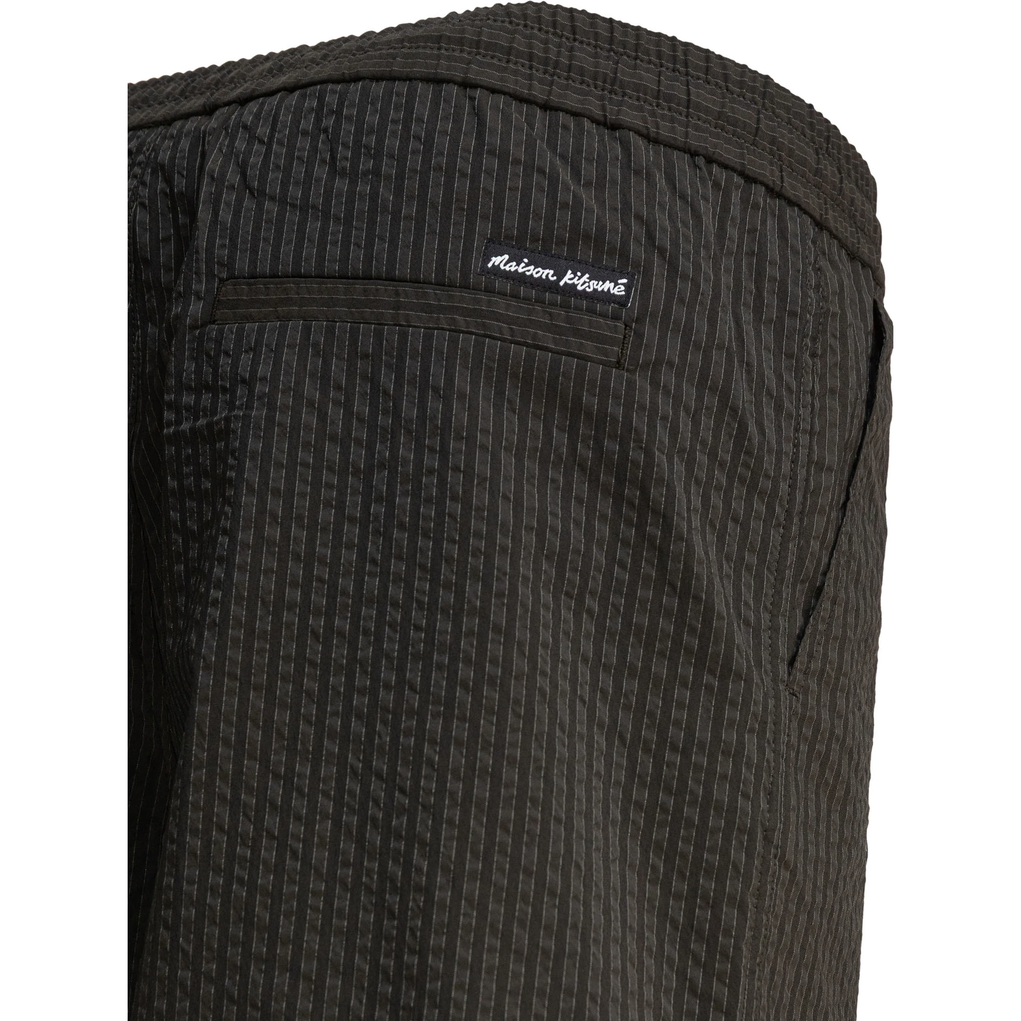 Striped seersucker shorts